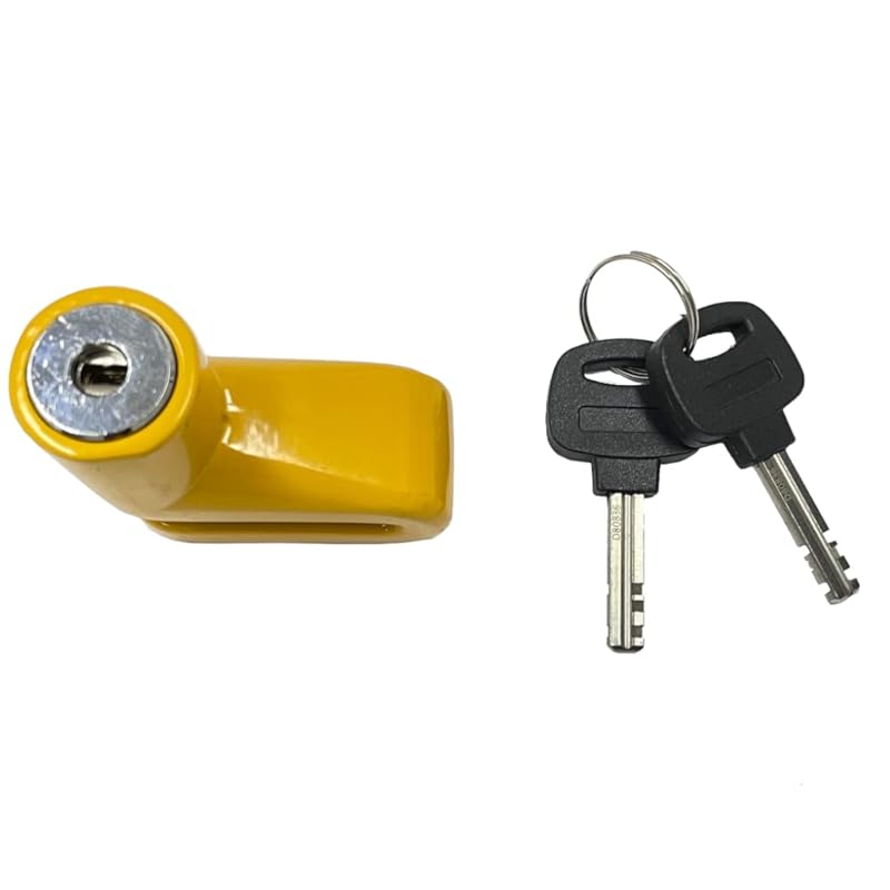 

Yamashiro Manufactured by Yamashiro motorcycle disc lock compact disc lock Anti-theft lightweight portable 2 keys yellow YK-037YL