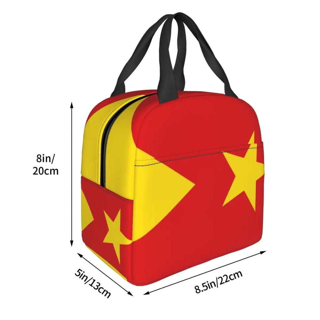 Custom Flag Of The Tigray Region Insulated Lunch Tote Bag for Women Ethiopia Resuable Thermal Cooler Bento Box School