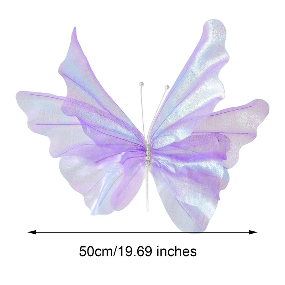 Realistic Butterfly Decoration Hanging Gauze Fake Butterfly 3D Large Butterfly Wall Decor For Porch Arch Window wedding hall