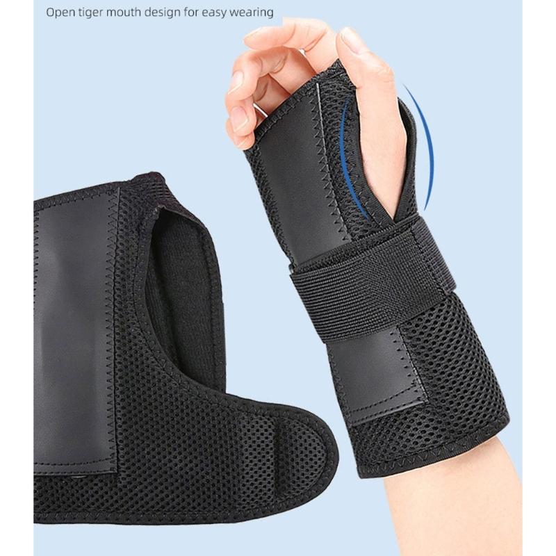 Ergonomic Left and Right Hand Wrist Splint Wrist Brace Adjustable Strap Systems Comfort Padding for Daily Activities