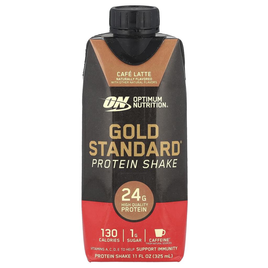 Gold Standard® Protein Shake, Café Latte, 4 Pack, 325 Ml (11 Fl Oz) Each