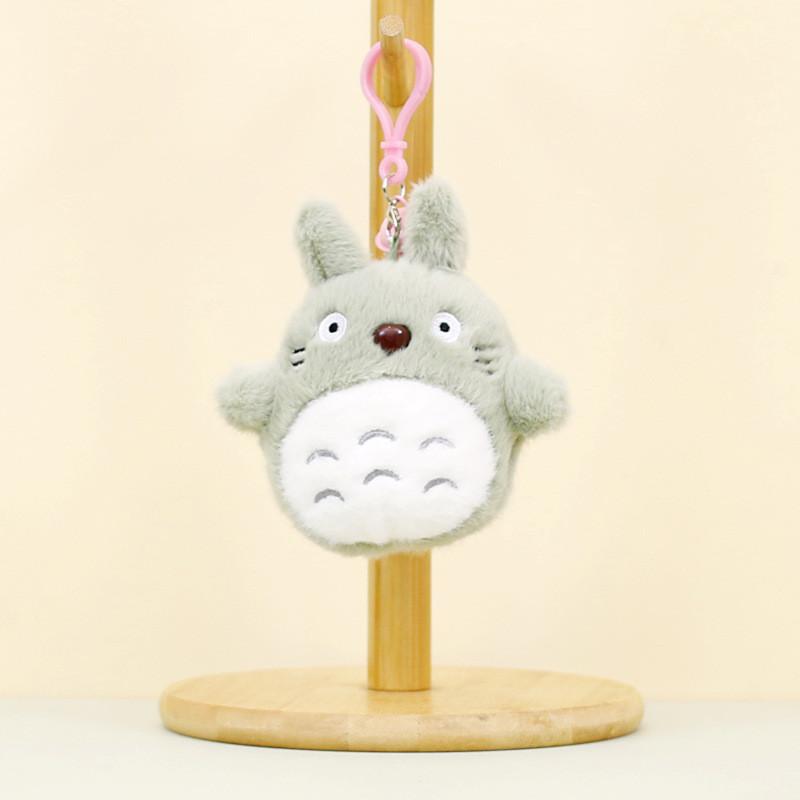 Portachiavi Peluche Totoro Carino Peluche Corto Ultra-morbido Ciondolo per Borsa Regalo per Coppie Portachiavi