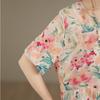 DIMANAF New 2026 Sundress Women Plus Size Summer Casual Print Long Dress Cotton Loose Oversize Maxi Floral Beach Holiday