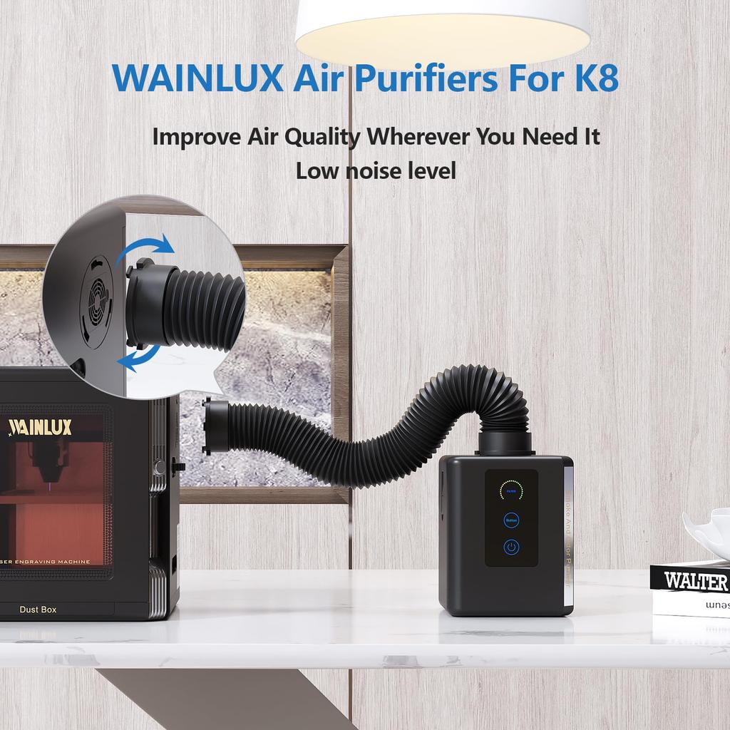 WAINLUX K8 Air Purifier for Laser Engraving Machine and Laser Cutting Oil Smoke Purifier for Sealed Laser Cutting Purification Rate Machine, Machine,
