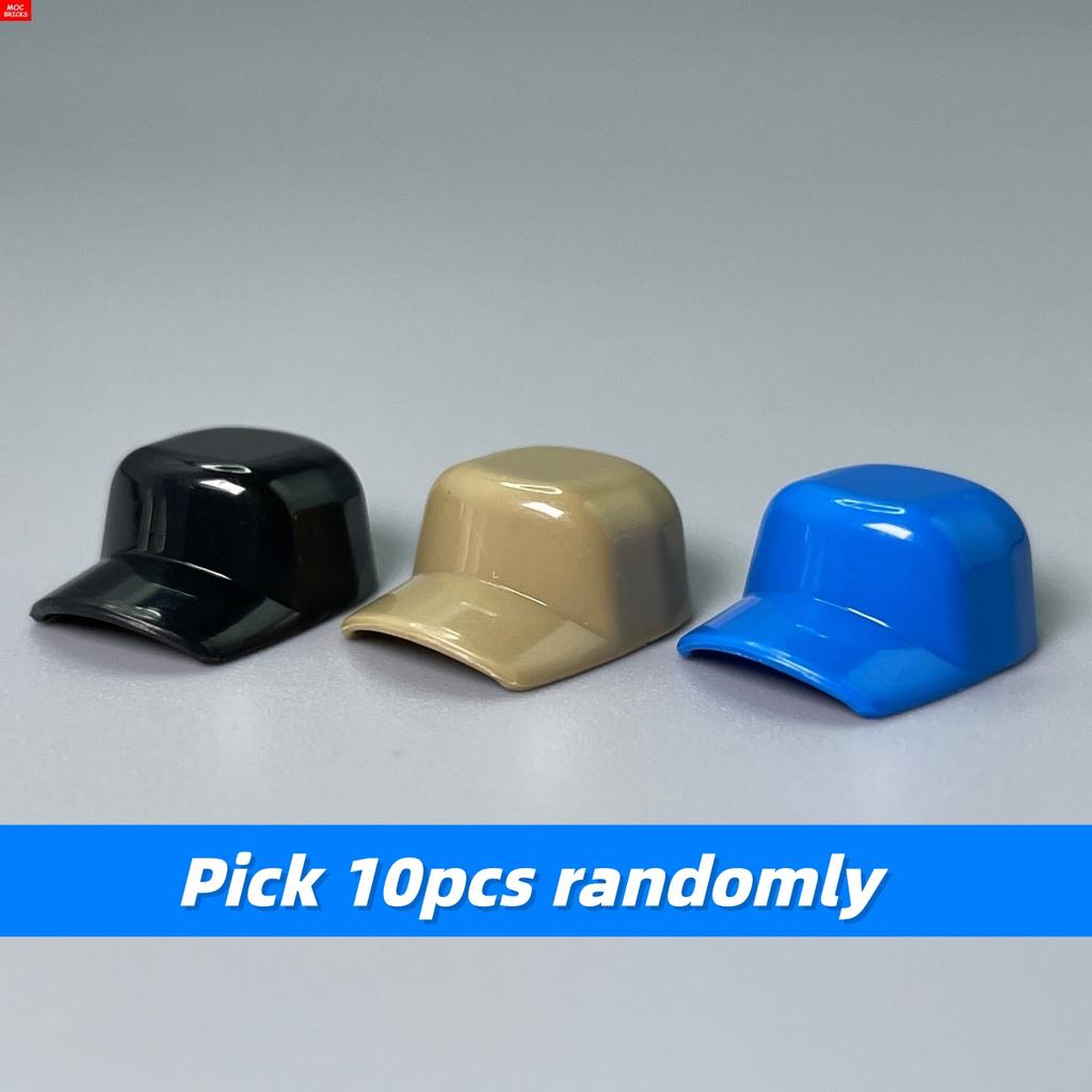10 Stück MOC Bausteine Kappe Baseball Sportmütze Helm Ideal für 4cm Figur Lernbausteine Spielzeug Kindergeschenke