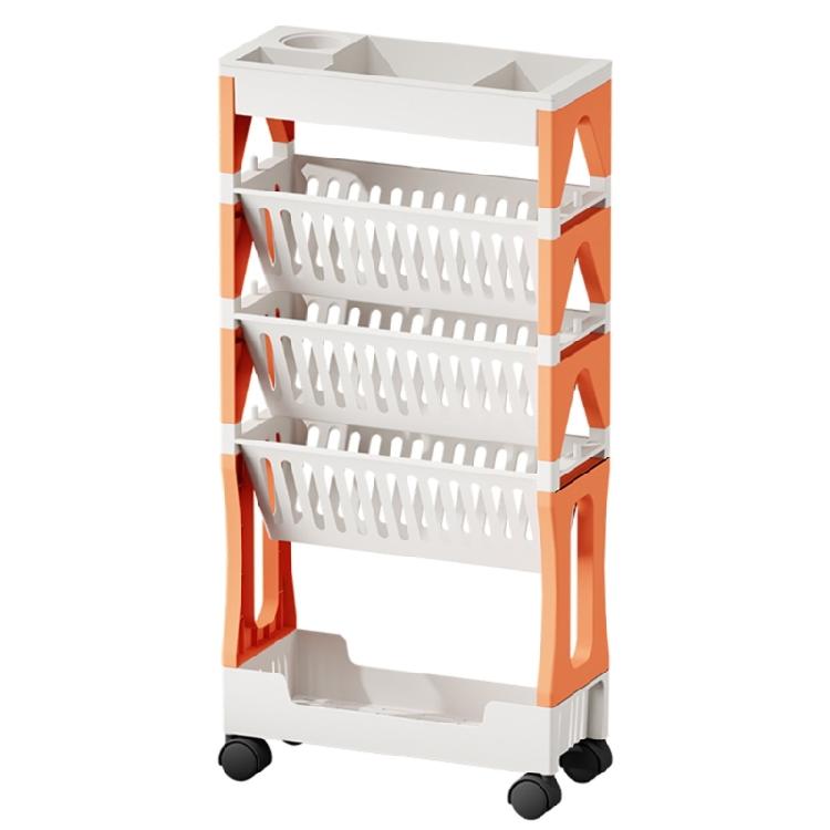 5 Tiers/2 Tiers Mobile Storage Trolley with Wheels Convenient Utility Cart for Kitchen Bathroom Living Room Decoration