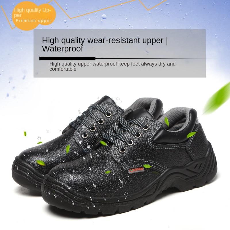 Labor Insurance Shoes Men's Anti-smashing and Anti-piercing Large Bag Head Non-slip and Wear-resistant Lightweight Safety Protective Work Shoes