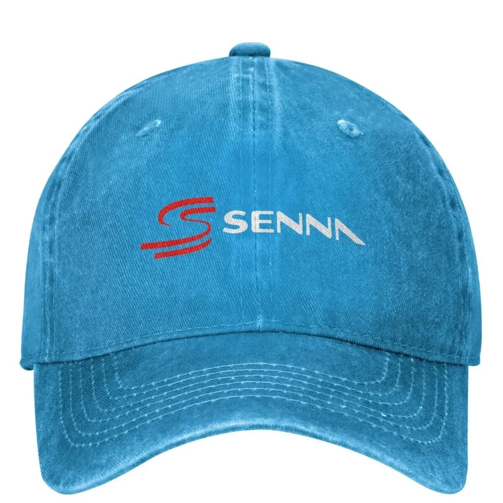 Ayrton Senna Logo Denim Baseball Cap Hiking Fishing Hip Hop Hats Summer Unisex Men Trendy Sunshade Snapback Cap