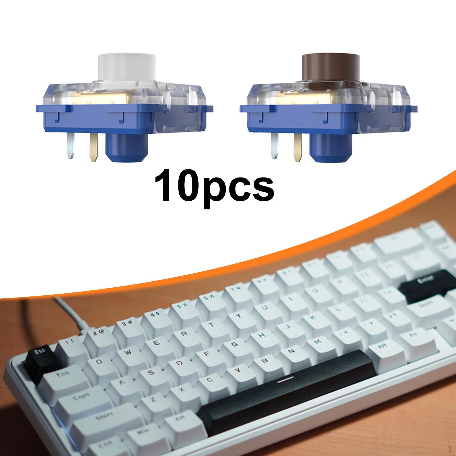 

10x Бесшумные низкопрофильные переключатели Механическая клавиатура Легкая для игр Тихий набор текста