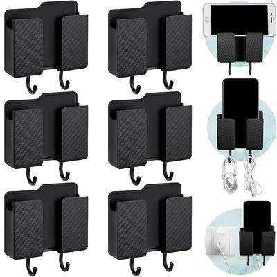 Multifunktionshalter Smartphone-Halter Wandmontierter Organizer Aufbewahrungsbox Wandladegerät Haken Kabel-Organizer Ladedockständer