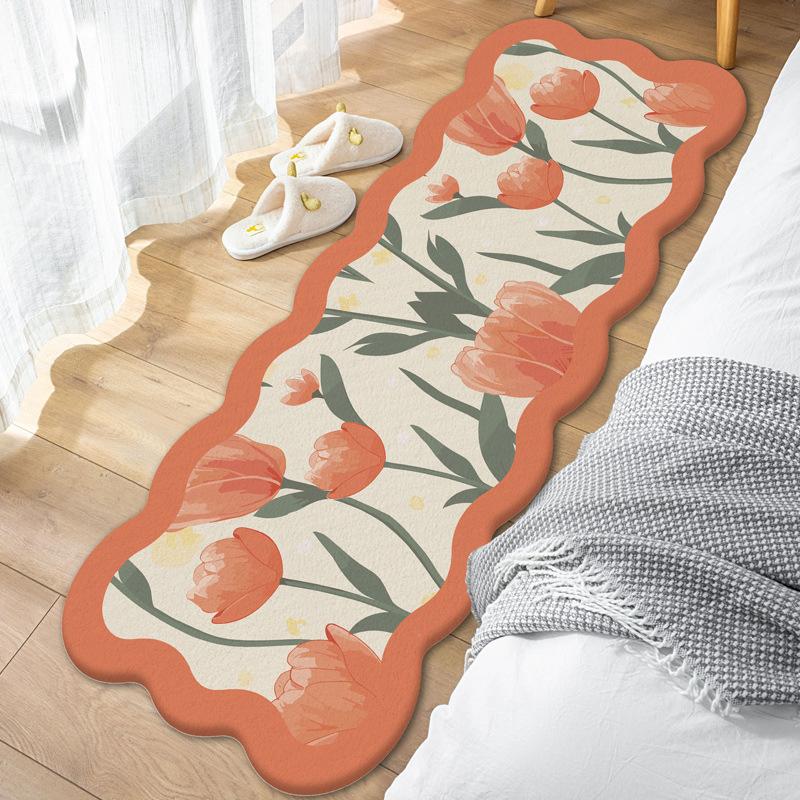 Thickened Imitation Cashmere Floor Mat, Small Fresh Bedroom Bedside Blanket, Living Room Carpet, Household Bay Window Mat