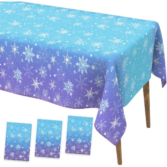 Ocean Waves Tablecloth, 2 Pieces Plastic Ocean Table Cloth Disposable Water Print Table Cover Blue Sea Rectangle Tablecloths for Beach Pool Birthday