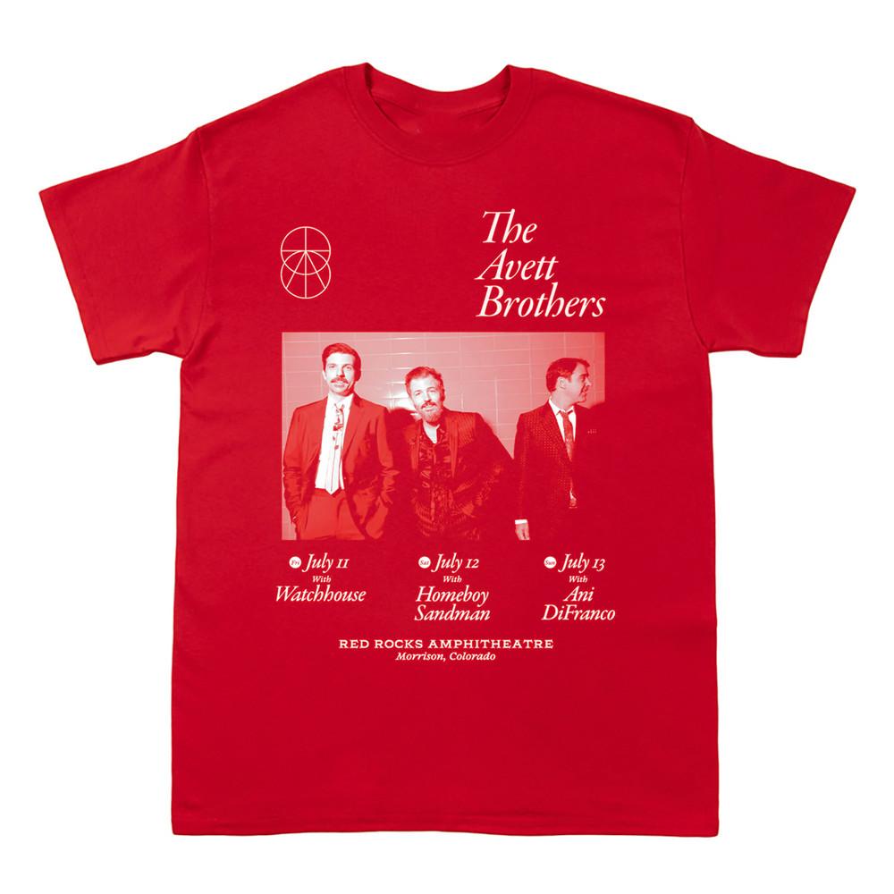 The Avett Brothers Red Rocks Amphitheatre Tour 2025 All Size Shirt OM841 Unisex T-Shirt XXL