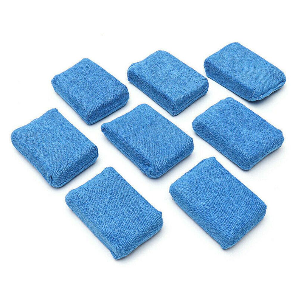 

Губка-аппликатор для полировки автомобиля воском, набор подушечек для детализации из микрофибры, 8X синий