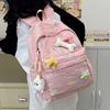 Schoolbag Junior high school student schoolbag women's 1011 new fashion backpack women's backpack large capacity backpack campus style ins