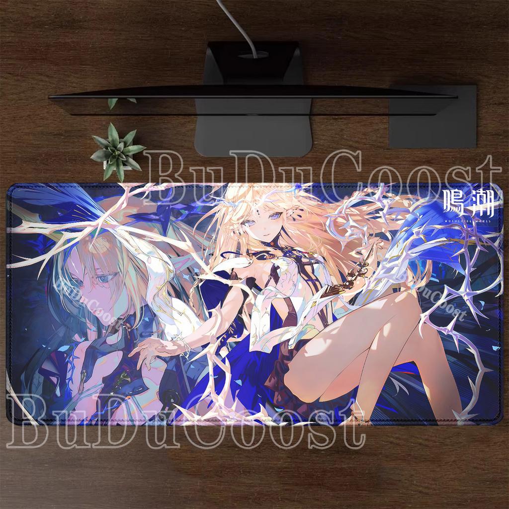 PC Gaming WuWa Fleurdelys Cartethyia Wuthering Waves Mousepad HD Printing Office Mouse Pad Anime Sexy Girl Keyboard XXL Desk Mat
