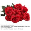 Faux Flower Realistic Looking Eye-catching Practical Good 10 Heads Wedding Party Faux Bouquet Decoration for Dorm