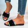 Women's Slipper Women's Summer Wear New Fashion Versatile Sequined Flat Peep-Toe Beach Sandals