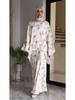 Women's Casual Printed Long Robe Dress Set - European American Spring/Summer 2025 Collection