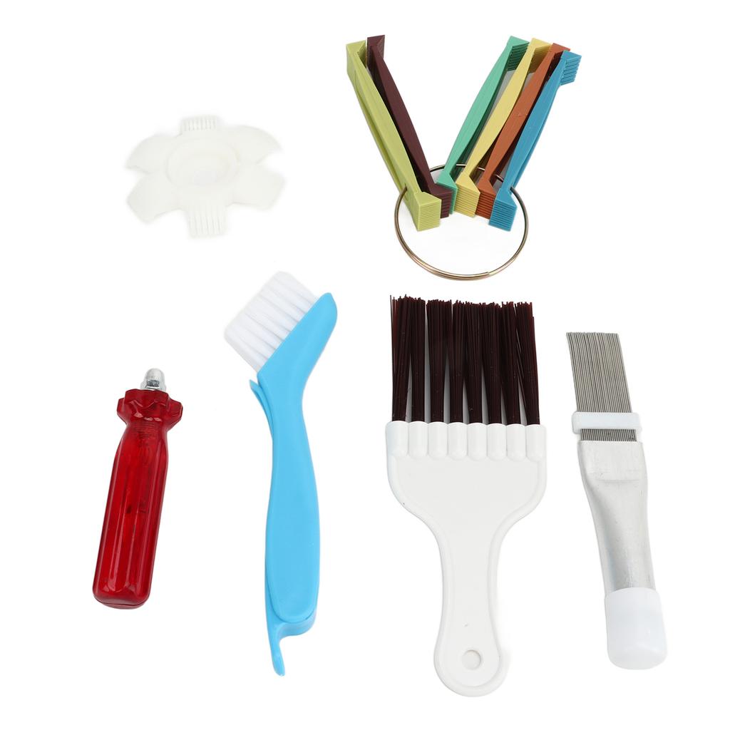 Air Conditioner Fin Cleaner Set 3 Different Fin Comb Condenser Fin Straightener and 2 Different Brush Condenser