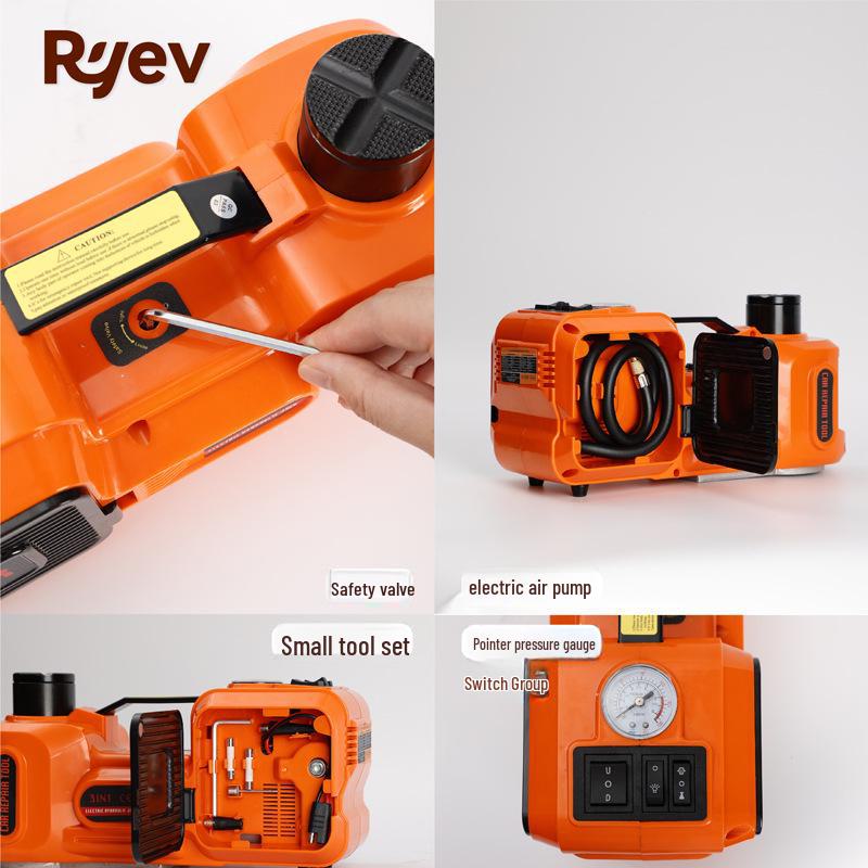Electric Hydraulic Jack & Wrench with Air Pump for Cars and SUVs