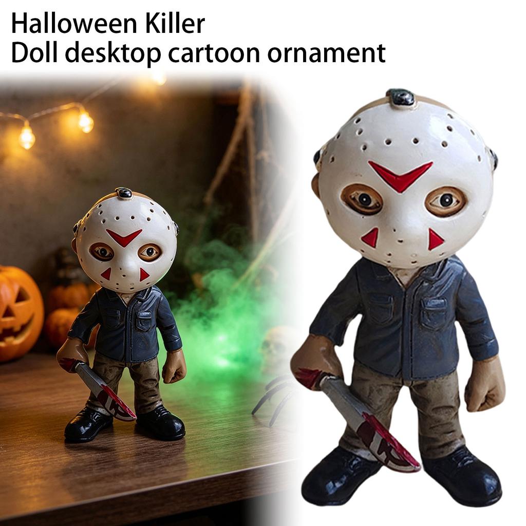 Halloween Themed Scary Action Figure Desk Decoration Ornament