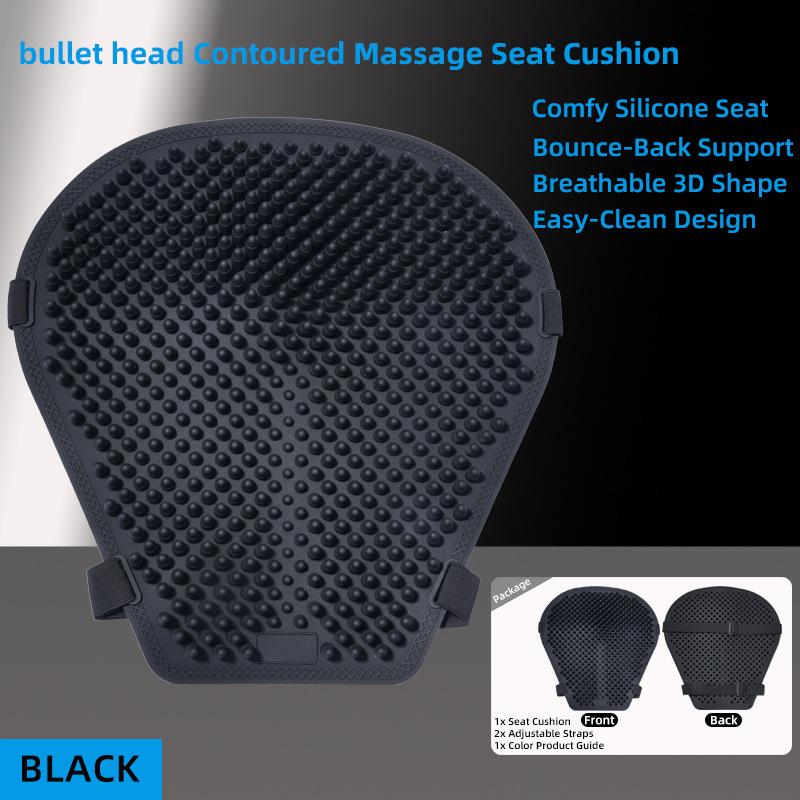 Ergonomic Motorbike Seat Pad Breathable Silicone Cover Thickened Pressure Relief Saddle Protector Comfort Riding Gear