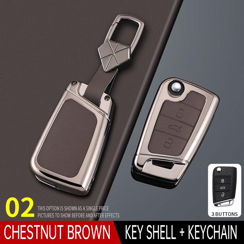 Volkswagen Lavida Key Cover (2023-2025) - Fresh design, full-coverage leather, perfect for men.
