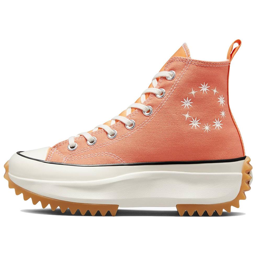 Converse Run Star Hike Celestial Comfortable Versatile Mid-Top Canvas Shoes Women Sneakers Orange A02899C