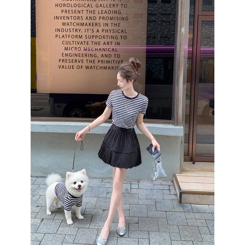 Women's Korean Style Striped Short Sleeve T-shirt