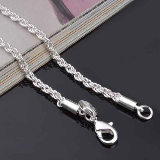 Unisex Fashion 18-30 Inch Necklace Twisted Chain Pendant Jewelry Gift for Dating
