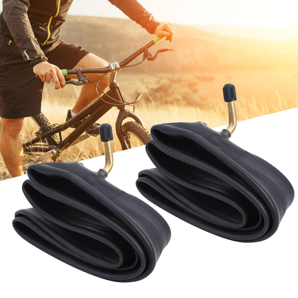 2Pcs Inner Tube Replacement Butyl Rubber Tyre W Bend Valve for Folding Bicycle Bike14x2.125in