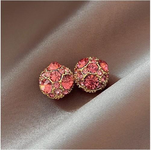 Magnet full diamond earrings creative pearl earrings Internet celebrity earrings