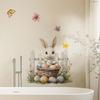 Easter Wall Stickers, Creative Gentleman Bunny Decor, Self-Adhesive Wall Art for Bedroom Living Room Holiday Background Decoration