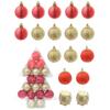 17Pcs 4CM Christmas Decoration Christmas Balls Hanging Xmas Tree Pendants Ornaments Party Home Decor 2026 New Year Navidad Gifts