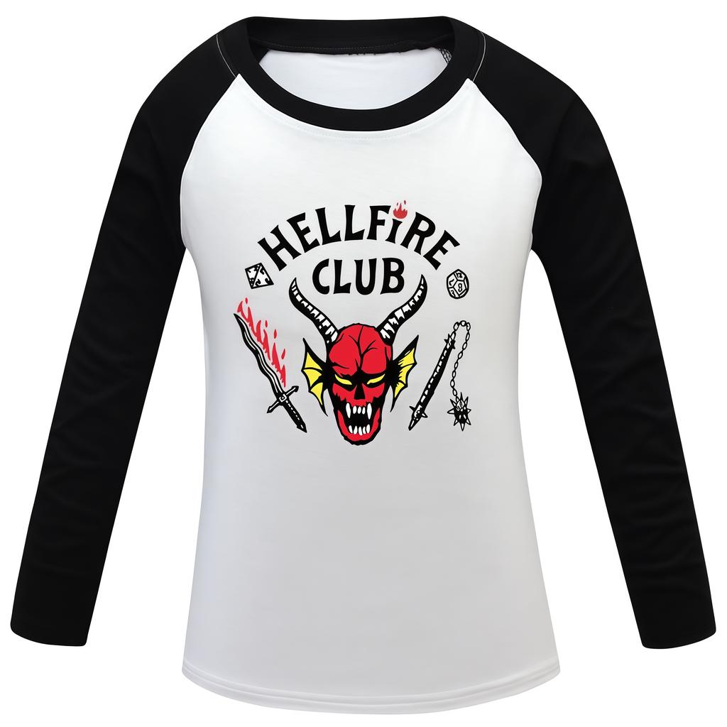Kids Stranger Things Printed T-Shirt Boys Girls Hellfire Printing Top