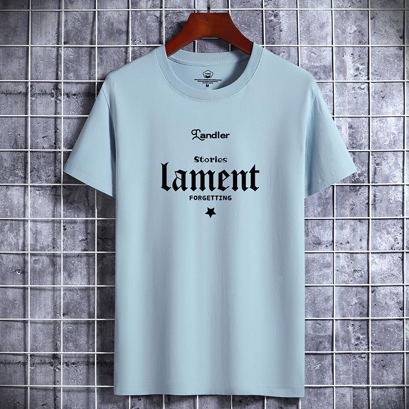 Men's Trendy Loose-Fit Printed Cotton T-Shirt