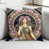 ART AlphonseE MMucha Pillow Case Square DoubleSided Sofa Cushion Cover Bedroom Bedside Pillow Gift