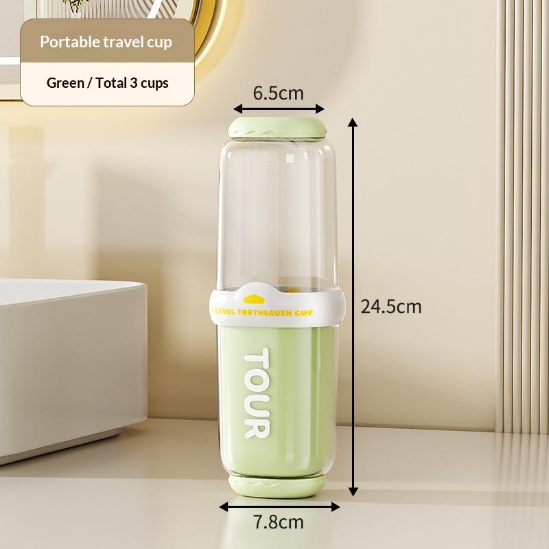 Portable Wash Cup Toothbrush Cup Mouthwash Cup Toothbrush Household Set Tooth Cylinder Toothbrush Toothpaste Storage Box