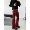JYL Men's Flare Jeans American New Red Vintage Cleanfit High-Street Denim Pants