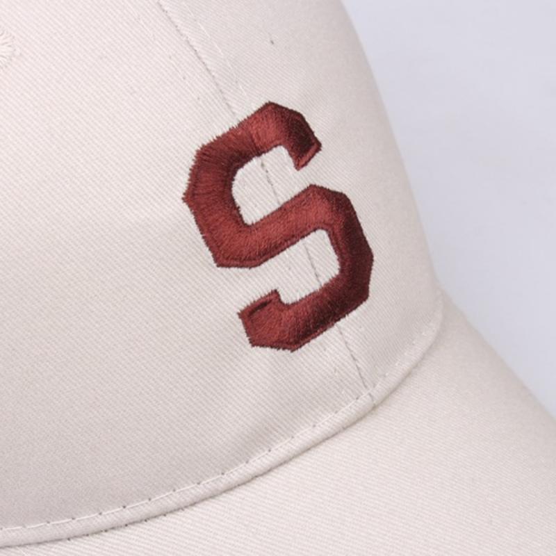 Adjustable Letter S Embroidered Snapback Cap Breathable Sun Protection Baseball Cap For Women Men Sports Hiking Golf Dad Hat