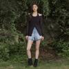 Adowl Slit See Through Summer Layered Knit - Black