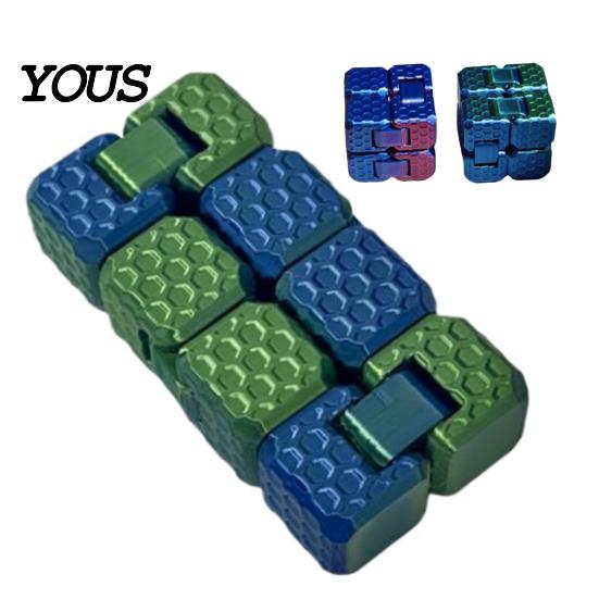 Student Party Favors 3D Printed Infinity Cube Fidget Toy, Articulated Folding Desk Toy for Adults, Sensory Toys Pocket-Sized Stress Relief Focus,