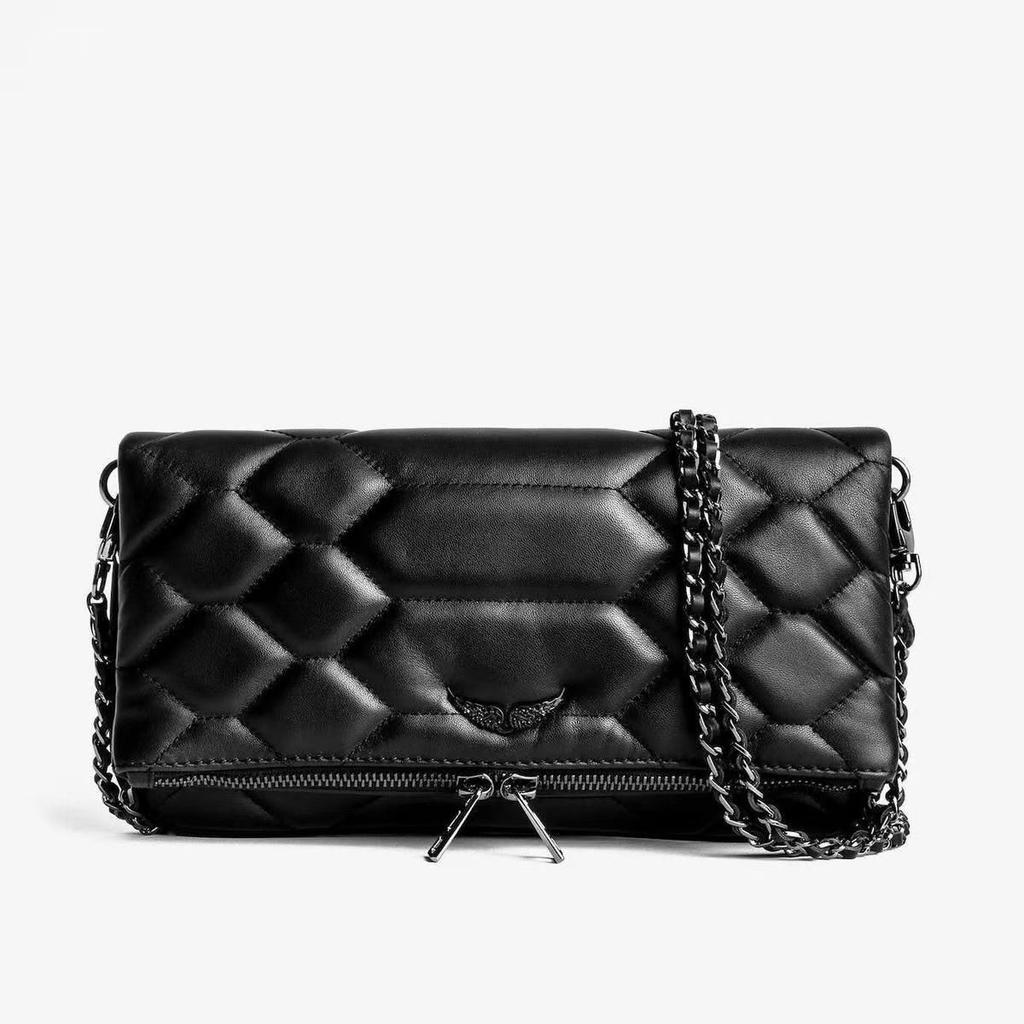 French ZV bag new cross-border foreign trade diamond-encrusted wing chain bag women's crossbody simple casual trend bag