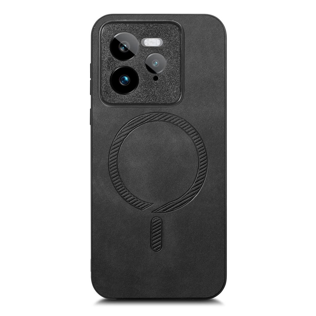 For Realme GT 7 Pro 5G Leather Back Magnetic Case Skin-touch Phone Cover