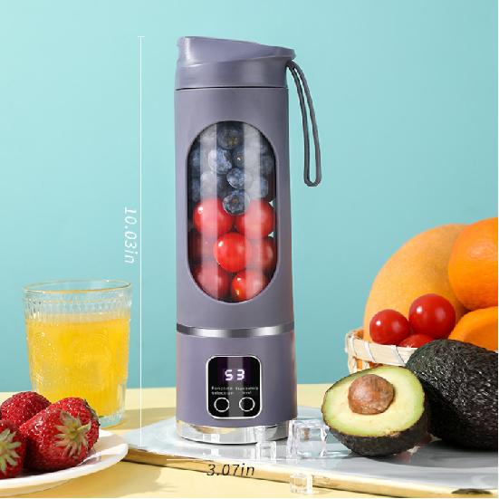500ML Portable Juicer Blender For Shake Smoothie Rechargeable Electric Fruits Blender for Travel and Home Use фиолетовый