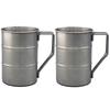 13Oz Industrial Style Beer Mugs with Handle, 304 Stainless Steel Tankard Stein, Cups for Coffee Milk Tea