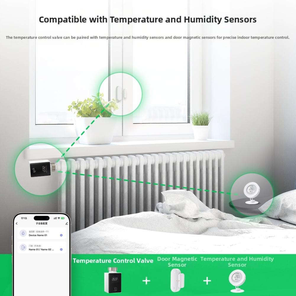 1PC Programmable Heating Thermostat Smart-Radiator Thermostat For-Zigbee For-ALEXA For-Smart Life For-Tuya App Control Home Part
