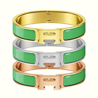 Bracelet classique 2025 avec lettre H, bracelet en émail multicolore, argent 925