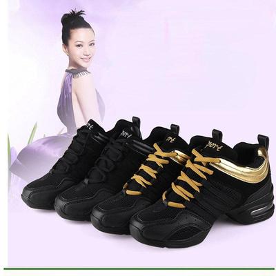 Zapatos de baile para mujer, zapatillas deportivas transpirables con plataforma, zapatillas negras, suela exterior blanda, Zapatos de Baile de Jazz modernos y cómodos a la moda